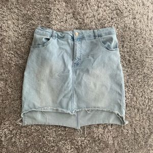 Light Blue Denim Skirt